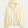 Sudadera con capucha y cremallera con estampado de estrella de mar oversize