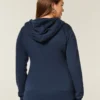 Sudadera con capucha y cremallera con estampado de estrellas