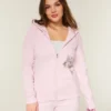 Sudadera con capucha y cremallera con estampado de rosas