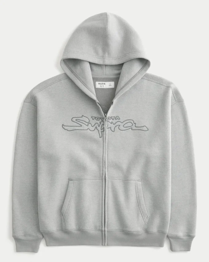 Sudadera con capucha y cremallera con estampado de Toyota Supra