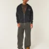 Sudadera con capucha y cremallera con gráfico de Hollywood