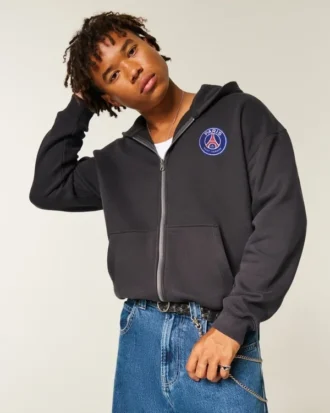 Sudadera con capucha y cremallera con gráfico del Paris Saint-Germain F.C.
