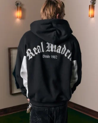 Sudadera con capucha y cremallera con gráfico del Real Madrid CF