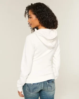 Sudadera con capucha y cremallera con logotipo gráfico