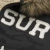 Sudadera con capucha y cremallera con ribete de pelo sintético y gráfico Big Sur