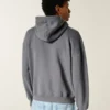 Sudadera con capucha y cremallera cuadrada con gráfico numérico
