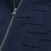 Sudadera con capucha y cremallera cuadrada con gráfico numérico