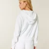 Sudadera con capucha y cremallera de felpa