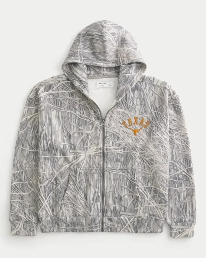 Sudadera con capucha y cremallera de la Universidad de Texas en Austin Longhorns