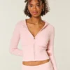 Sudadera con capucha y cremallera de punto trenzado de Gilly Hicks.