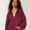 Sudadera con capucha y cremallera fácil de usar