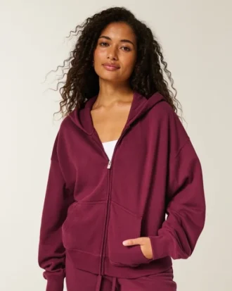 Sudadera con capucha y cremallera fácil de usar