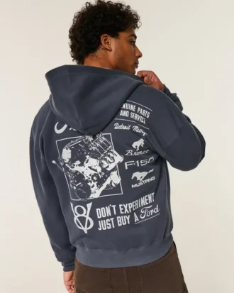 Sudadera con capucha y cremallera Ford Graphic