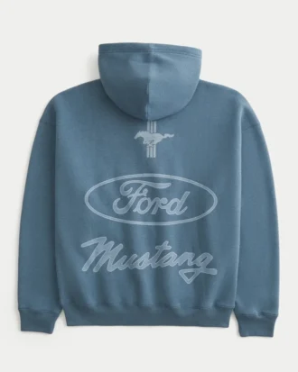 Sudadera con capucha y cremallera Ford Mustang con estampado
