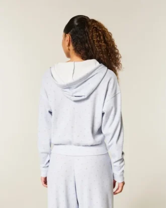 Sudadera con capucha y cremallera Gilly Hicks Relaxed Waffle