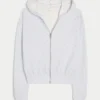 Sudadera con capucha y cremallera Gilly Hicks Relaxed Waffle