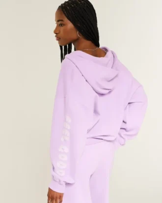 Sudadera con capucha y cremallera Hollister Feel Good Graphic