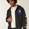 Sudadera con capucha y cremallera Hollister x Taco Bell Boxy Graphic