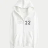 Sudadera con capucha y cremallera Malibu con forro de gofre y estampado gráfico