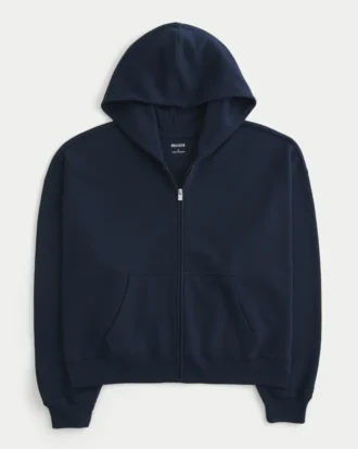Sudadera con capucha y cremallera oversize