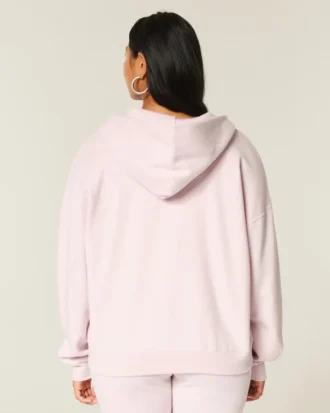 Sudadera con capucha y cremallera oversize