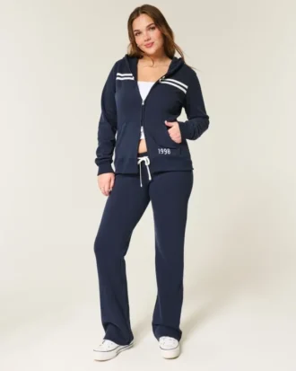 Sudadera con capucha y cremallera Slim Striped 1998 Graphic