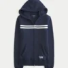 Sudadera con capucha y cremallera Slim Striped 1998 Graphic