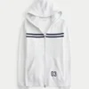 Sudadera con capucha y cremallera Slim Striped