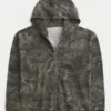 Sudadera con capucha y cremallera térmica de camuflaje