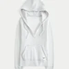 Sudadera con capucha y cuello en V