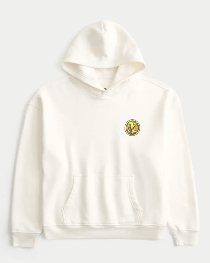Sudadera con capucha y estampado Boxy Club América Las Águillas