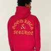 Sudadera con capucha y estampado Boxy Good Luck