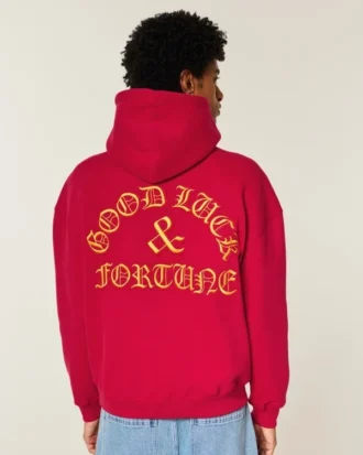 Sudadera con capucha y estampado Boxy Good Luck