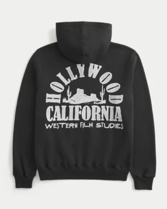 Sudadera con capucha y estampado Boxy Hollywood