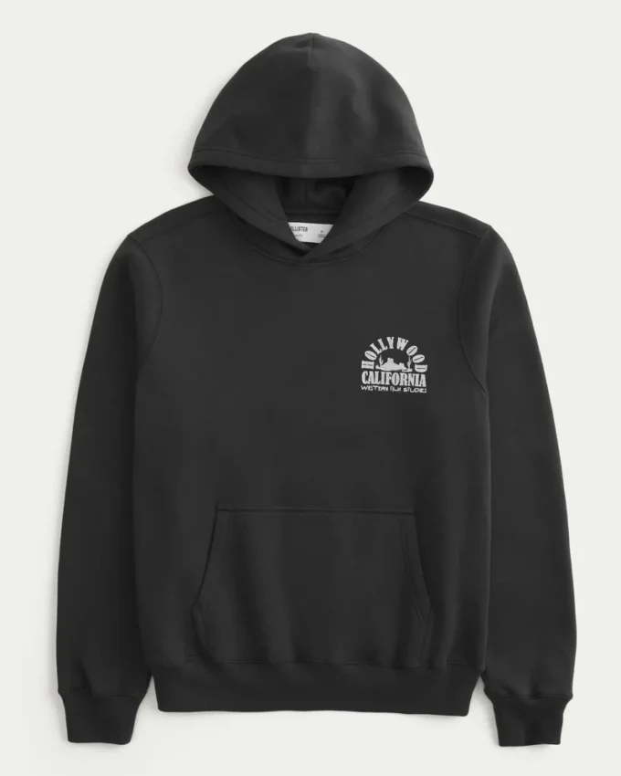 Sudadera con capucha y estampado Boxy Hollywood