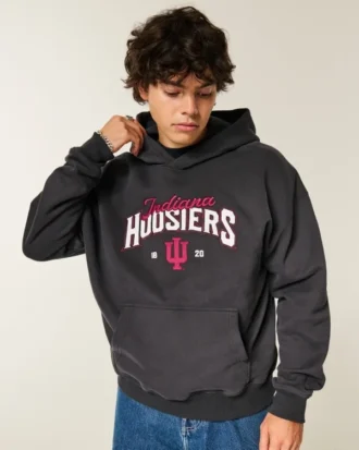 Sudadera con capucha y estampado cuadrado de los Indiana University Hoosiers