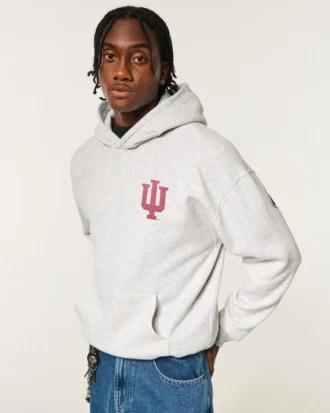 Sudadera con capucha y estampado cuadrado de los Indiana University Hoosiers