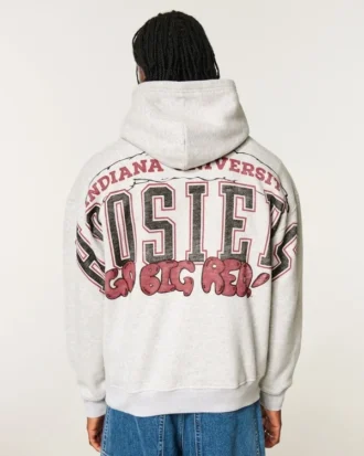 Sudadera con capucha y estampado cuadrado de los Indiana University Hoosiers