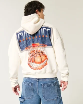 Sudadera con capucha y estampado de baloncesto Syracuse