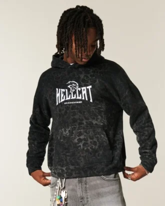 Sudadera con capucha y estampado de leopardo Dodge Hellcat