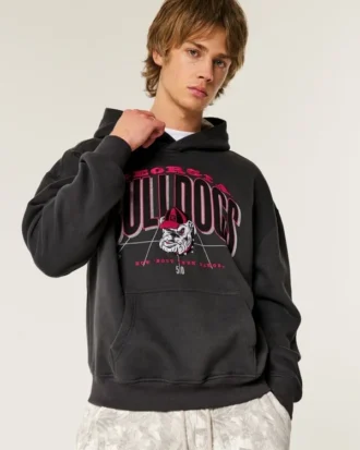 Sudadera con capucha y estampado de los Bulldogs de la Universidad de Georgia