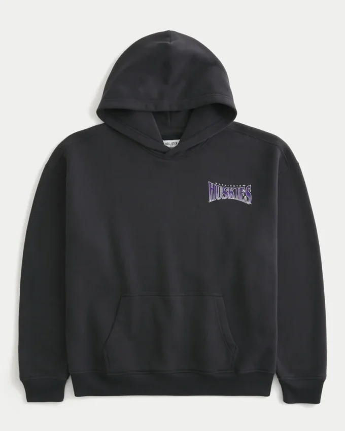 Sudadera con capucha y estampado de los Huskies de la Universidad de Washington