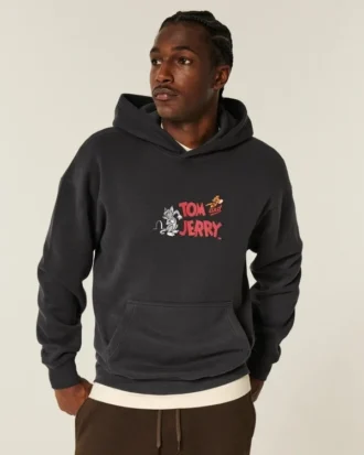 Sudadera con capucha y estampado de Tom y Jerry