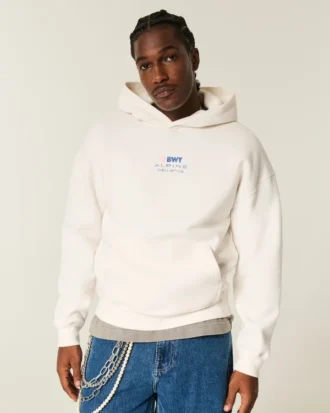 Sudadera con capucha y estampado del equipo Boxy BWT Alpine Formula One