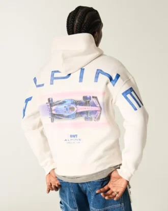 Sudadera con capucha y estampado del equipo Boxy BWT Alpine Formula One