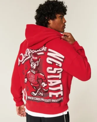 Sudadera con capucha y estampado del equipo Wolfpack de la Universidad Estatal de Carolina del Norte