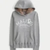 Sudadera con capucha y estampado gráfico con forro de piel sintética