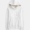 Sudadera con capucha y estampado gráfico con forro de piel sintética