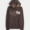Sudadera con capucha y estampado gráfico con forro de piel sintética