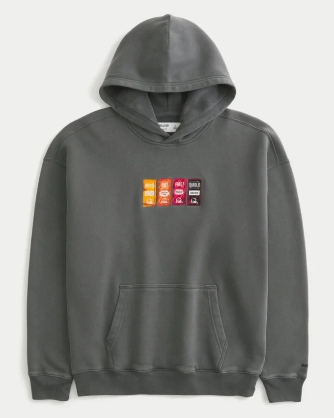 Sudadera con capucha y estampado gráfico Hollister x Taco Bell